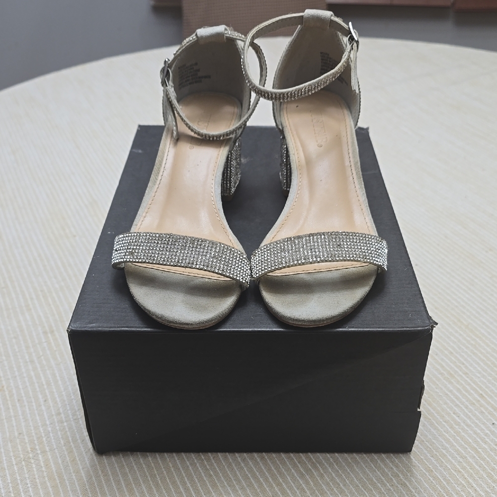 JustFab Silver Strappy Heels